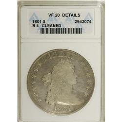 1801 S$1 --Cleaned--ANACS. VF20 Details. B-4, BB-214, R 
