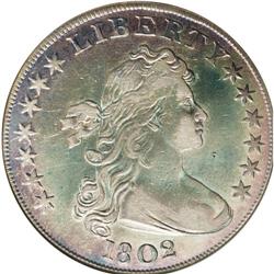 1802 S$1 Narrow Date--Scratched, Cleaned--ANACS. XF40 