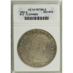 1803 S$1 Small 3--Cleaned--ANACS. VG10 Details. B-5, B 