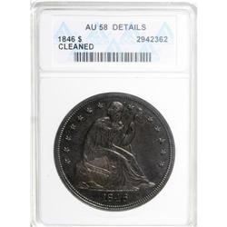 1846 S$1 --Cleaned--ANACS. On this slightly glossy exam 