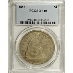1856 S$1 XF40 PCGS. A lightly worn and well struck pre 
