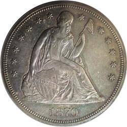1870-CC S$1 MS63 PCGS. The first 1870-CC Seated Libert 