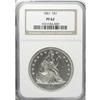 Image 1 : 1861 S$1 PR62 NGC. This fully struck No Motto proof do 