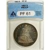 Image 1 : 1863 S$1 PR61 ANACS. Deep blue-gray and olive-gray pat 