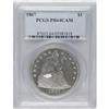 Image 3 : 1867 S$1 PR64 Cameo PCGS. The obverse shows a light go 