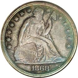 1868 S$1 PR65 NGC. Only 600 proofs were struck, all of 