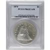 Image 3 : 1870 S$1 PR62 Cameo PCGS. 1870 proof Seated dollars ar 