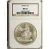 Image 1 : 1874-S T$1 MS62 NGC. A suitably struck silver-gray exa 