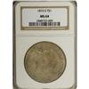 Image 3 : 1874-S T$1 MS64 NGC. Rich chestnut-gold and steel-blue 