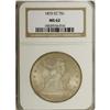 Image 3 : 1875-CC T$1 MS62 NGC. Type One Reverse. A lustrous CC- 