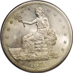 1875-S/CC T$1 MS64 PCGS. Type One. This is a famous ov 