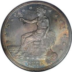 1876 T$1 MS66 NGC. Type One Obverse and Reverse. This 