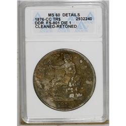 1876-CC S$1 Doubled Die Reverse--Cleaned, Retoned--ANA 