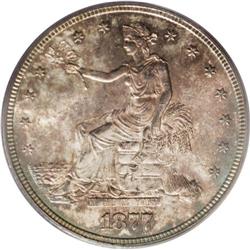 1877-S T$1 MS64 PCGS. With its gargantuan mintage of 9 