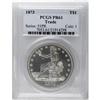 Image 1 : 1873 T$1 PR61 PCGS. The design motifs are sharply rend 