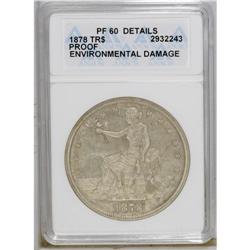 1878 T$1 --Environmental Damage--ANACS. PR60 Details. T 