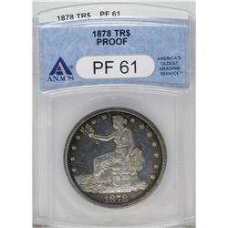 1878 T$1 PR61 ANACS. Deeply mirrored despite a degree 