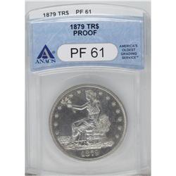 1879 T$1 PR61 ANACS. The obverse is strongly reflectiv 