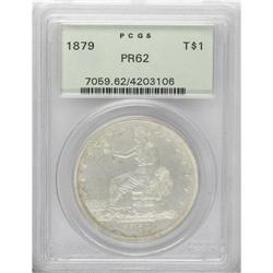1879 T$1 PR62 PCGS. Deep olive-gold haze covers practi 