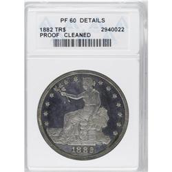 1882 T$1 --Cleaned--ANACS. PR60 Details. The boldly imp 