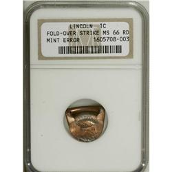 Undated Zinc Alloy Lincoln Memorial Cent--Foldover Stri 