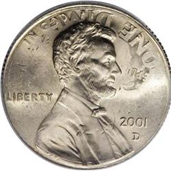 2001-D 1C MS65 Red ANACS.From The Dale A. Konigsburg C 