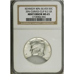 Undated 50C 40% Silver--35% Curved Clip--MS65 NGC. A w 