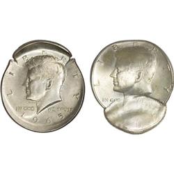 A Mated Pair of 1965 Kennedy Half Dollars. The lot incl 