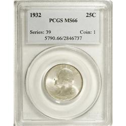 1932 25C MS66 PCGS. A lustrous and well struck Gem tha 