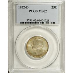 1932-D 25C MS62 PCGS. Thin gray-orange toning is noted 