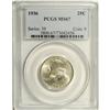 Image 1 : 1936 25C MS67 PCGS. Traces of orange-and-cream patina 
