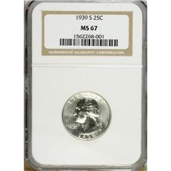 1939-S 25C MS67 NGC. A truly superb S-mint that is enl 