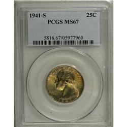 1941-S 25C MS67 PCGS. The reverse of this Superb Gem i 