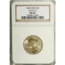 1942 25C Doubled Die Reverse MS62 NGC. FS-25-1942-801. 