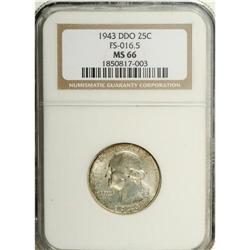 1943 25C --Doubled Die Obverse--MS66 NGC. FS-016.5. Dou 