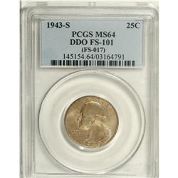 1943-S 25C MS64 PCGS. FS-017, or FS-101 in the new 4th 