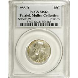 1955-D 25C MS66 PCGS. EX: Patrick Mullen Collection. S 