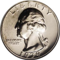 1939 25C PR68 NGC. A small scattering of smoke-gray to 