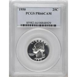 1950 25C PR66 Cameo PCGS. This gorgeous Cameo displays 