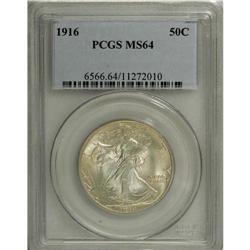 1916 50C MS64 PCGS. Well struck with pleasing gunmetal 