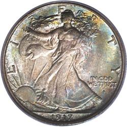 1917-D 50C Obverse MS64 PCGS. Typically struck for the 
