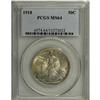 Image 1 : 1918 50C MS64 PCGS. Well struck with silver-gray tonin 