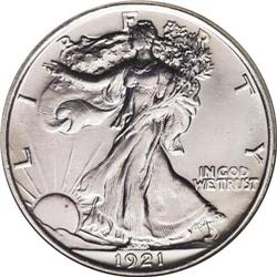 1921 50C --Cleaned--ANACS. MS60 Details. The surfaces a 