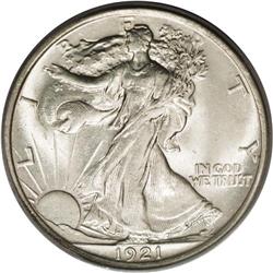 1921 50C MS63 PCGS. Radiant luster pervades both sides 