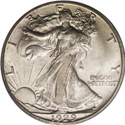 1929-S 50C MS65 PCGS. This shimmering Gem offers light 