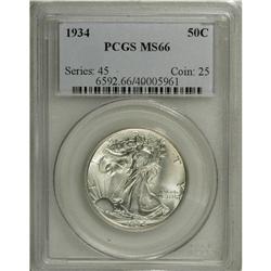 1934 50C MS66 PCGS. A well struck Premium Gem that rad 