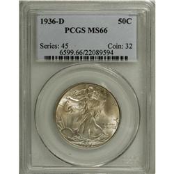 1936-D 50C MS66 PCGS. This magnificent Premium Gem dis 