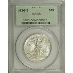 1936-S 50C MS66 PCGS. Softly lustrous with a degree of 