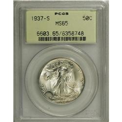 1937-S 50C MS65 PCGS. Highly lustrous with separation 