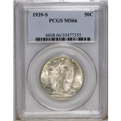 1939-S 50C MS66 PCGS. A highly lustrous and well struc 